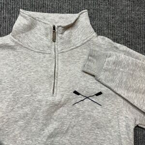 N&D Sports Regatta Wear Grey Quarter Zip Pullover Sweatshirt Mens Medium Oars
